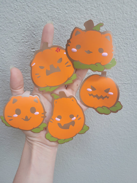 Cheeky-Puffy Pumpkin Stickers